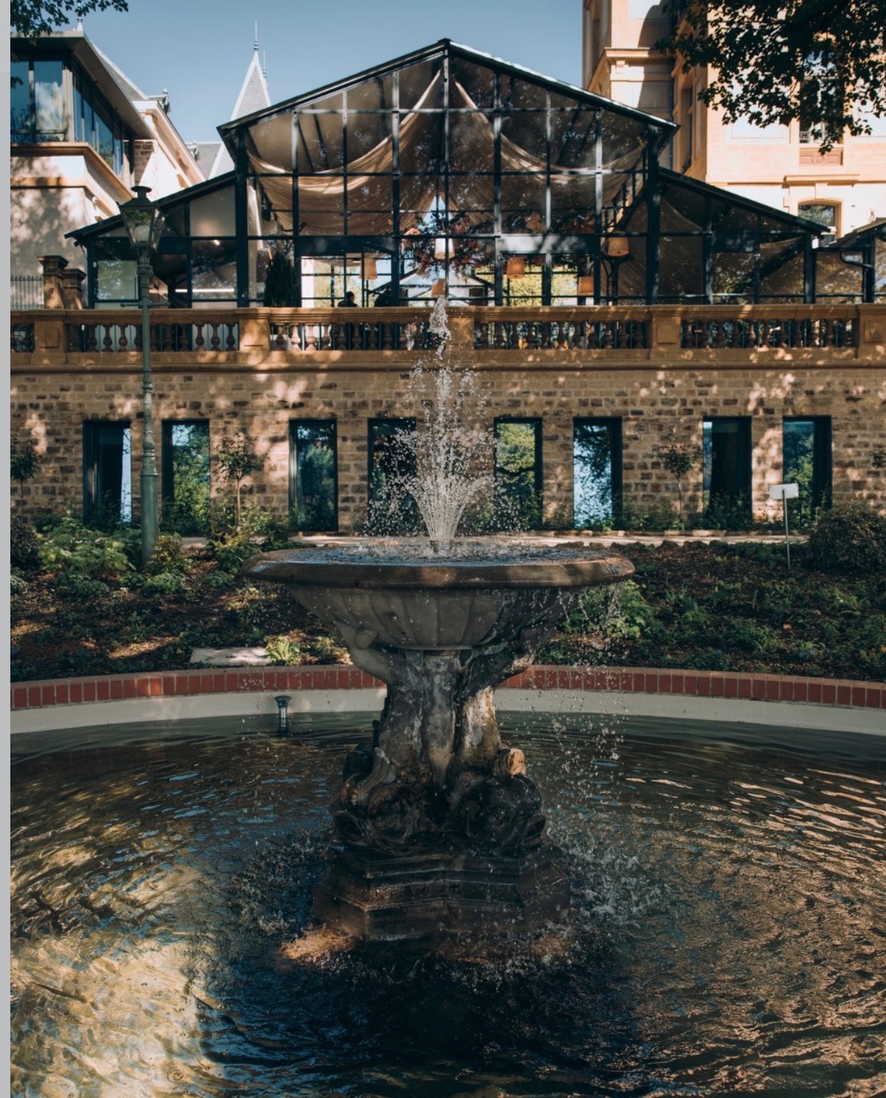 Fontaine et jardins de la Villa Pétrusse